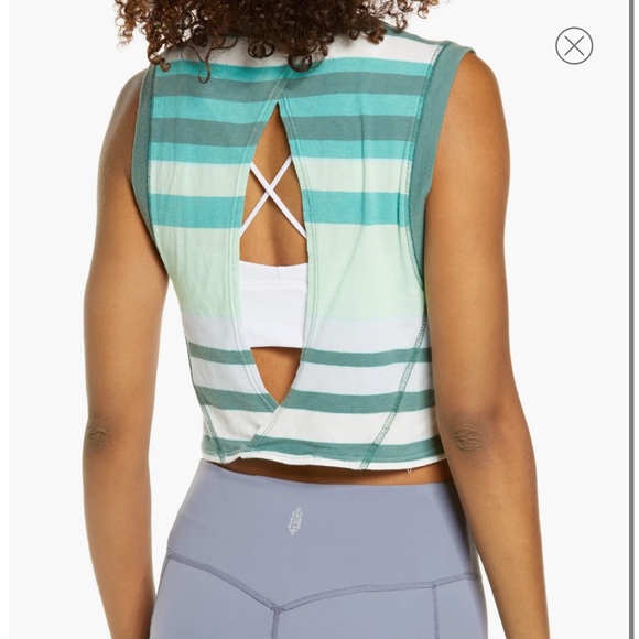 Free People Movement Play by Play Crop Tank - Electric Pistachio - Picture 2 of 7